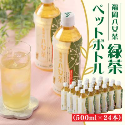 ふるさと納税 新宮町 福岡八女茶のペットボトル.緑茶(500ml×24本)【八女茶】.AD226
