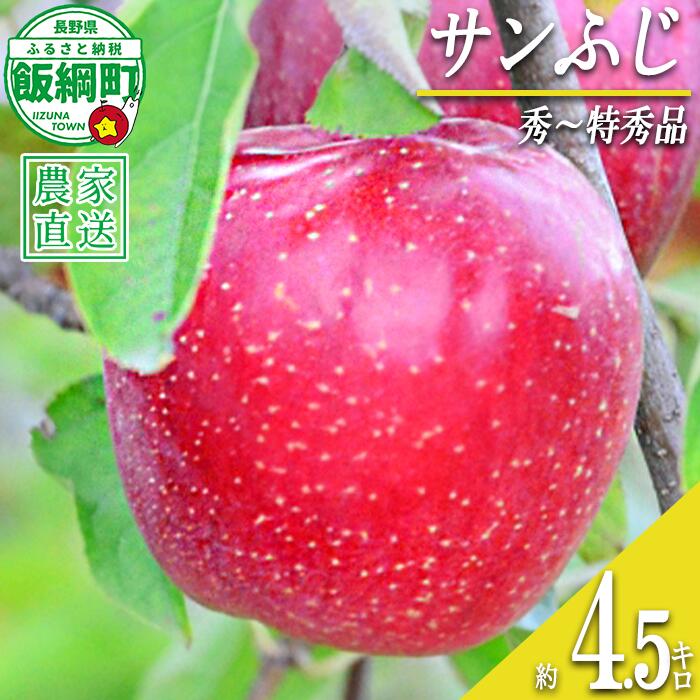 【ふるさと納税】 りんご サンふじ 4.5kg 秀〜特秀 いいづな松橋園 沖縄県への配送不可 〔 果物 フルーツ 林檎 長野 予約 農家直送 贈答用 17000円 〕【令和8年度収穫分】 発送：2026年12月上旬〜