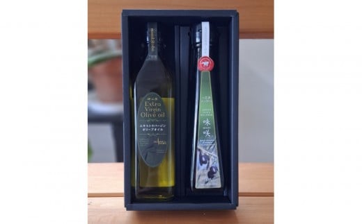 小豆島産エキストラバージンオリーブオイル”味咲”1本とスペイン産エキストラバージンオリーブオイル1本／ 合計2本セット