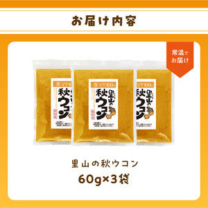 F09001　秋ウコン粉末 大分県産 栽培期間中は農薬・化学肥料未使用