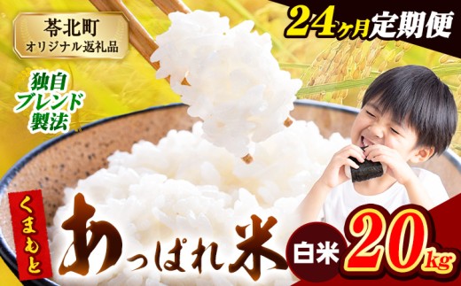 【24ヶ月定期便】熊本県産 くまもとあっぱれ米 ブレンド米 20kg 熊本県産 ふるさと納税 白米 精米 米 こめ ふるさとのうぜい コメ お米 おこめ《お申込み翌月から出荷》