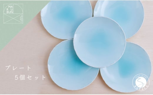 有田焼 青白磁渕叩き 銘々皿 5個セット 【まるぶん 】 皿 5枚 取り皿 食器 器 | 30000円以内 3万円以内 | aw004