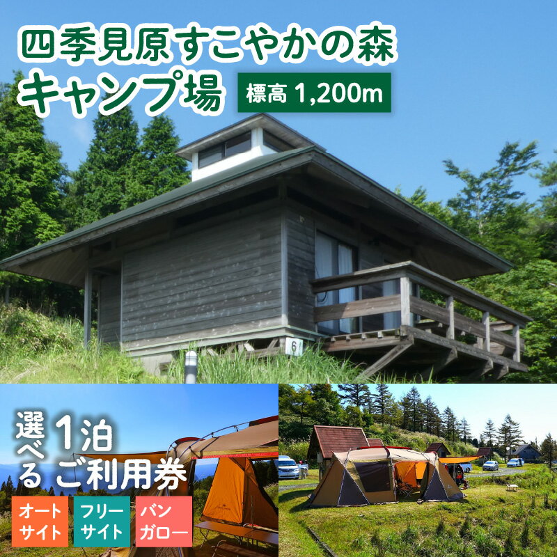 【ふるさと納税】【選べる宿泊タイプ】四季見原すこやかの森キャンプ場 1泊ご利用券 キャンプ キャンプ場 四季見原 すこやかの森 キャンパー 宿泊小屋 アウトドア グランピング ソロキャン チケット 利用券 施設利用券 宿泊券 宮崎県 高千穂町 送料無料