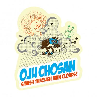 ふるさと納税 平取町 【オジュウチョウサン】イラストステッカー5枚入り