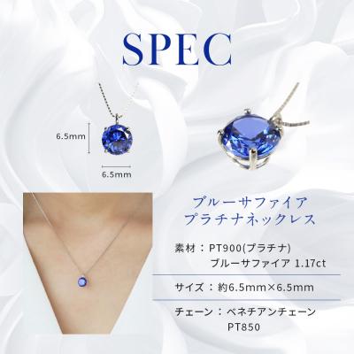 ふるさと納税 京都市 【京セラ】クレサンベール〈サファイア〉ネックレス【一粒/1.17CT/プラチナ/9月】 |  | 02