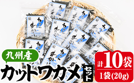  九州産 カットわかめ (計10袋・1袋20g入) 海藻 わかめ 味噌汁 みそ汁 サラダ 酢の物 スープ 国産 九州産 常温 大分県 佐伯市【CW12】【山忠】