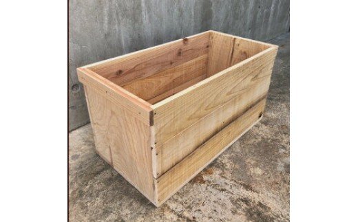 木箱（りんご箱）Aサイズ　62cm×31cm×31cm　(おおさか 河内材 無塗装)