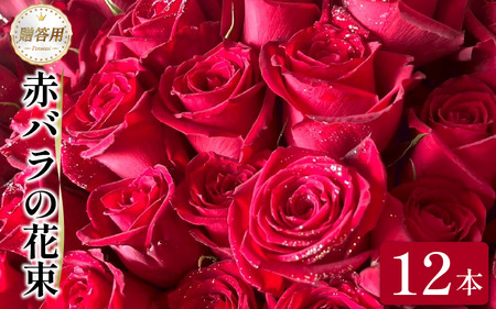 バラ 赤バラ の 花束 12本  バラ 薔薇 花束 