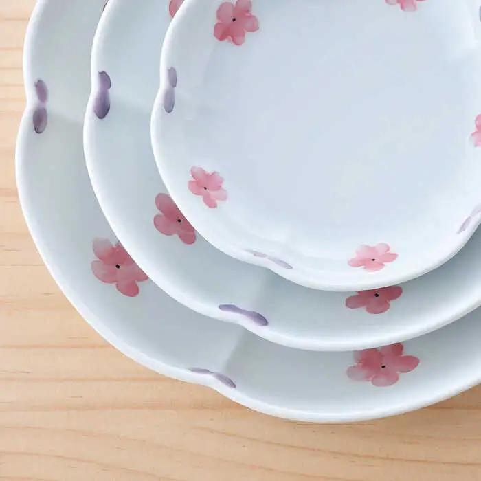 【波佐見焼】花★花 プレート 大・中・小 ミニ マグカップ 4点セット （ピンク） 食器 皿【松幸陶芸】[HB55] 波佐見焼