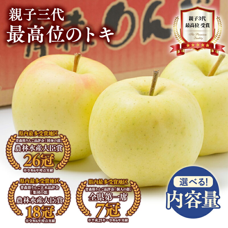【ふるさと納税】≪内容量が選べる≫ 10月発送! 親子三代最高位のトキ 【青森県 平川市 釈迦のりんご園】トキ 全国ふじコンテスト最高賞受賞 青森りんご 平川市広船産 家庭用 リンゴ りんご リンゴ 林檎 フルーツ 果物 平川市 青森 レビューキャンペーン