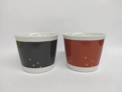 ペアフリーカップ 永楽風線香花火 九谷焼