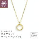 【ふるさと納税】 ペンダント ネックレス ジュエリー レディース アクセサリー ダイヤモンド 計0.03ct K10 イエローゴールド 小豆チェーン サークルモチーフ ギフト プレゼント ジュエリーケース付 保証書付 k256-002