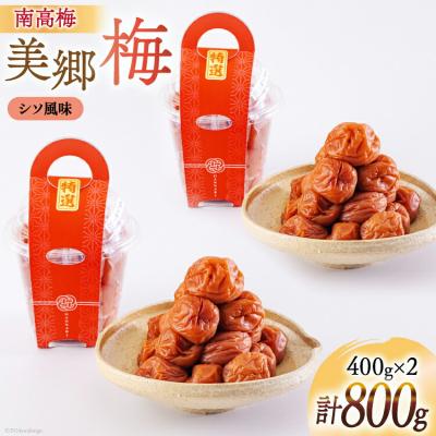 ふるさと納税 美郷町 南高梅 梅干し 美郷梅 シソ風味 400g×2 3Lサイズ 塩分控えめ A級品 [31ab0113]