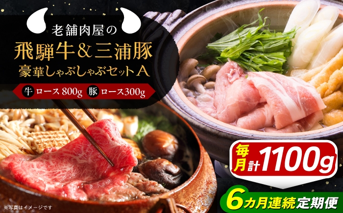 
                  【6回定期便】 牛肉 飛騨牛ロース800g 三浦豚ロース300g 豪華しゃぶしゃぶセットA 各種類1パック / 飛騨牛 三浦豚 ロース セット 食べ比べ 和牛 国産 霜降り 肉 A5ランク 高級肉 ブランド牛 ブランド和牛 肉 牛肉 冷凍 焼き肉 しゃぶしゃぶ すき焼き お取り寄せ 贈答 ギフト 岐阜県 / 恵那市 / 岩島屋 [AUAJ046]
                
