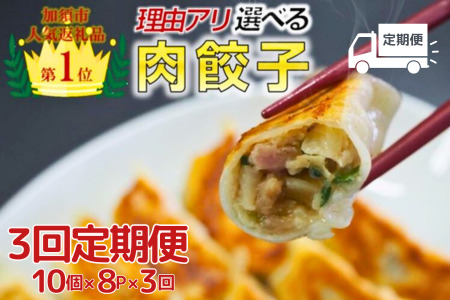 【定期便＿3ヶ月】【訳あり】肉汁溢れる冷凍肉餃子：8パック（計24パック） 餃子 ぎょうざ 冷凍餃子 肉餃子 豚肉 国産豚肉使用 冷凍生餃子 定期便
