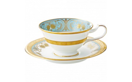 【ノリタケ】ジョージアンターコイズ カップ＆ソーサー 058-H1247