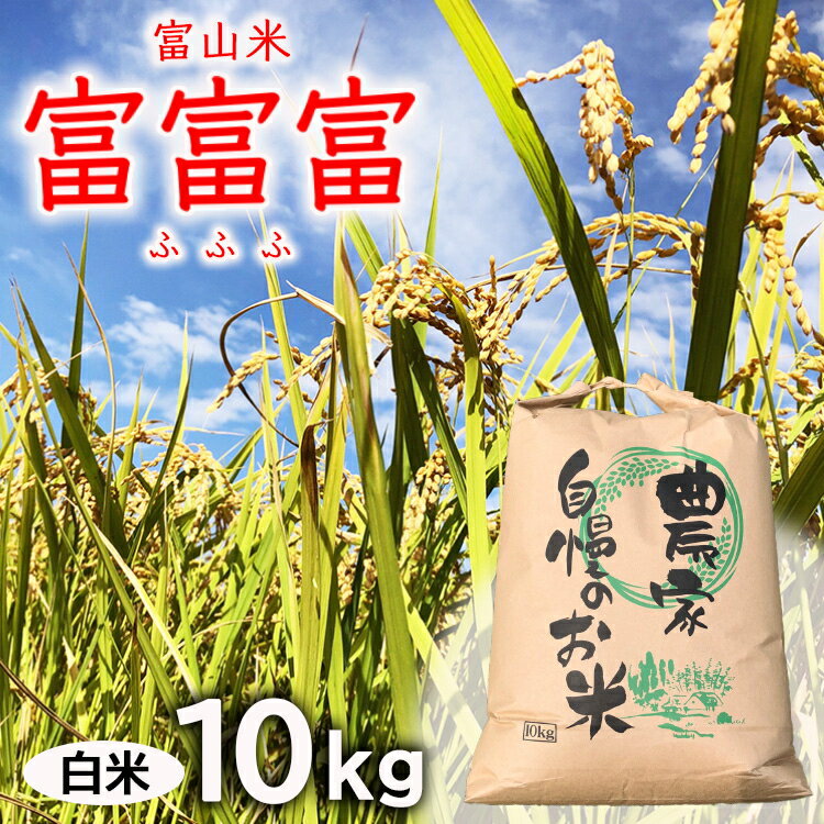 【ふるさと納税】【令和8年度米】【新米予約】農家直送「富富富」10kg（白米）｜新米 先行予約 予約 米 富富富 ふふふ こめ コメ お米 おこめ 白米 精米 10kg ブランド米 銘柄米 お中元 ギフト ご飯 ごはん 人気 ランキング 北陸 富山 お取り寄せ ※2026年9月～発送