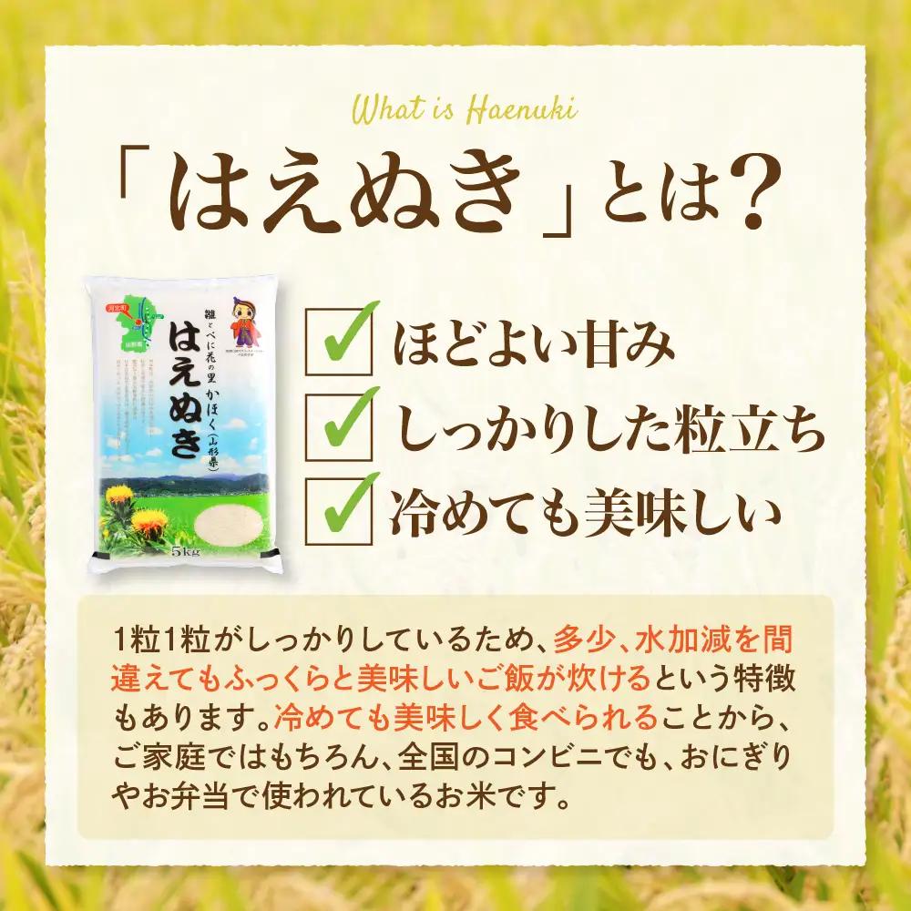 米 はえぬき 5kg 令和7年産 8月中旬発送 山形県産 米 はえぬき