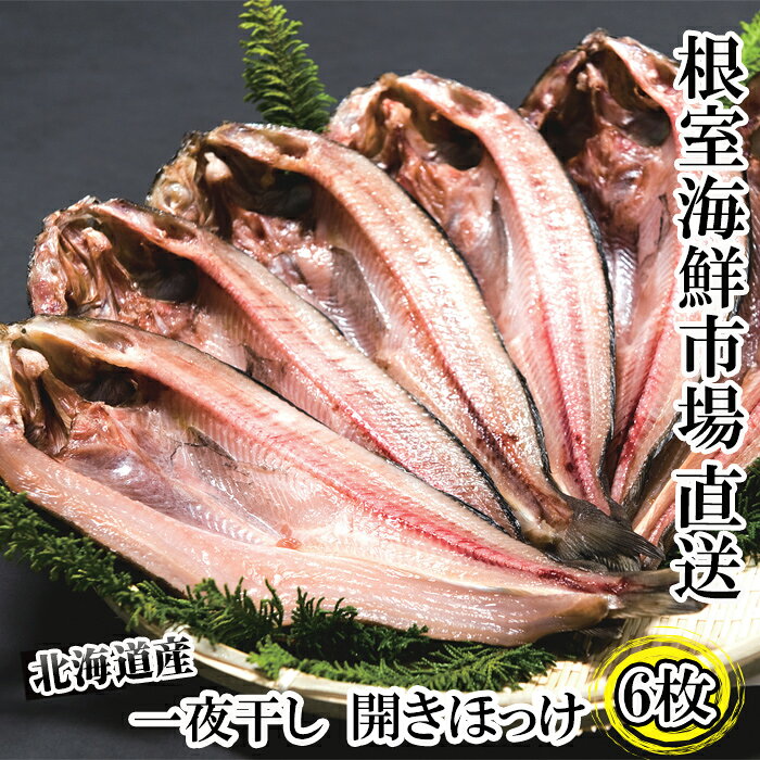 【ふるさと納税】 根室海鮮市場 ＜直送＞ 無添加ほっけ一夜干し 1 枚 × 6P ホッケ 真ほっけ 魚 さかな サカナ お取り寄せ グルメ 海鮮 一夜干 干物 北海道 根室市 ふるさと納税 A-28239