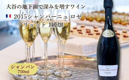 大谷の天然地下蔵で深みを増すワイン 2015シャンパーニュ ロゼ ブリュット 1級畑 1本 ※配送不可地域：離島 | ワイン シャンパン ギフト 栃木県 宇都宮市