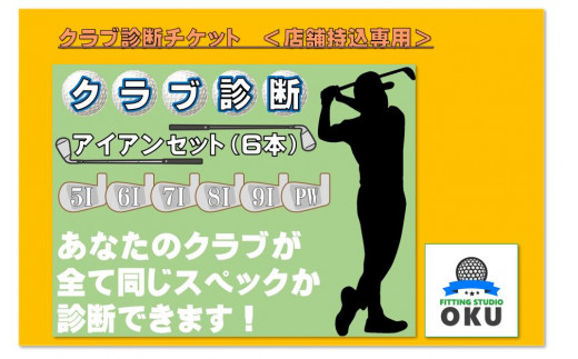 ゴルフクラブ 診断チケット アイアンセット (6本) 店舗持込 | チケット 体験チケット チケット ゴルフ スポーツ スポーツ体験 診断チケット クラブ診断 千葉県 君津市 君津 きみつ