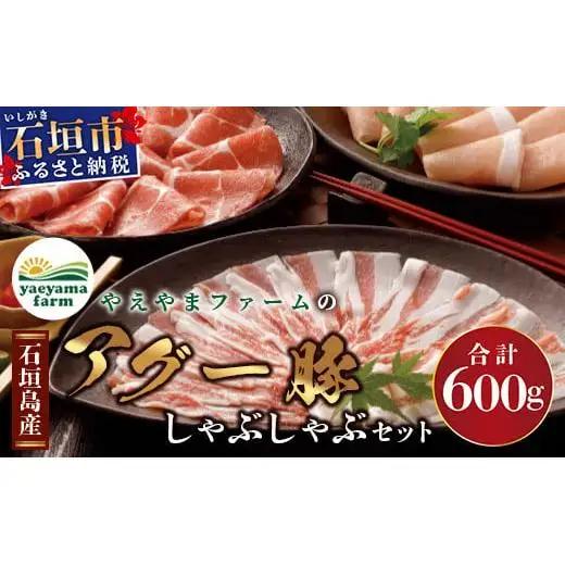 石垣島産 やえやまファームのアグ―豚（南ぬ豚）しゃぶしゃぶ セット600g 　E-6-1