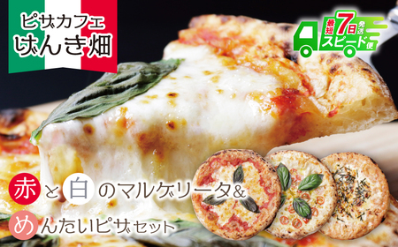 U24-16-01 げんき畑 ピザ 3枚セット＜(赤・白)＆めんたいピザ＞ 最短7営業日発送【GNKB】 【fukuchi00】 【speedf】