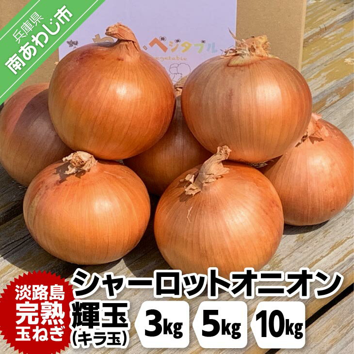 【ふるさと納税】大地の恵み！淡路島の完熟玉ねぎ【シャーロットオニオン 輝玉(キラ玉)】【3kg・5kg・10kg】