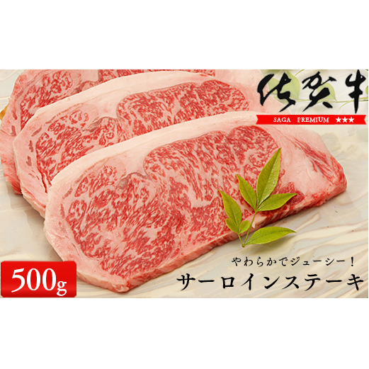 佐賀牛サーロインステーキ500g（250g×2枚）【やわらかでジューシー！】牛肉 黒毛和牛 極上の佐賀牛 厳選 500グラム 30000円 3万円 お肉 おにく ギフト プレゼント 贈り物 N30-1