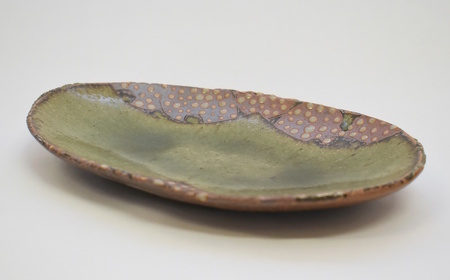 釉彩オーバル皿 和食器 お皿 長皿 陶芸品《受注制作》皿 中皿 楕円皿 長皿 パスタ皿 カレー皿 食器 手作り おすすめ おしゃれ モダン 陶芸 陶器 陶芸作家