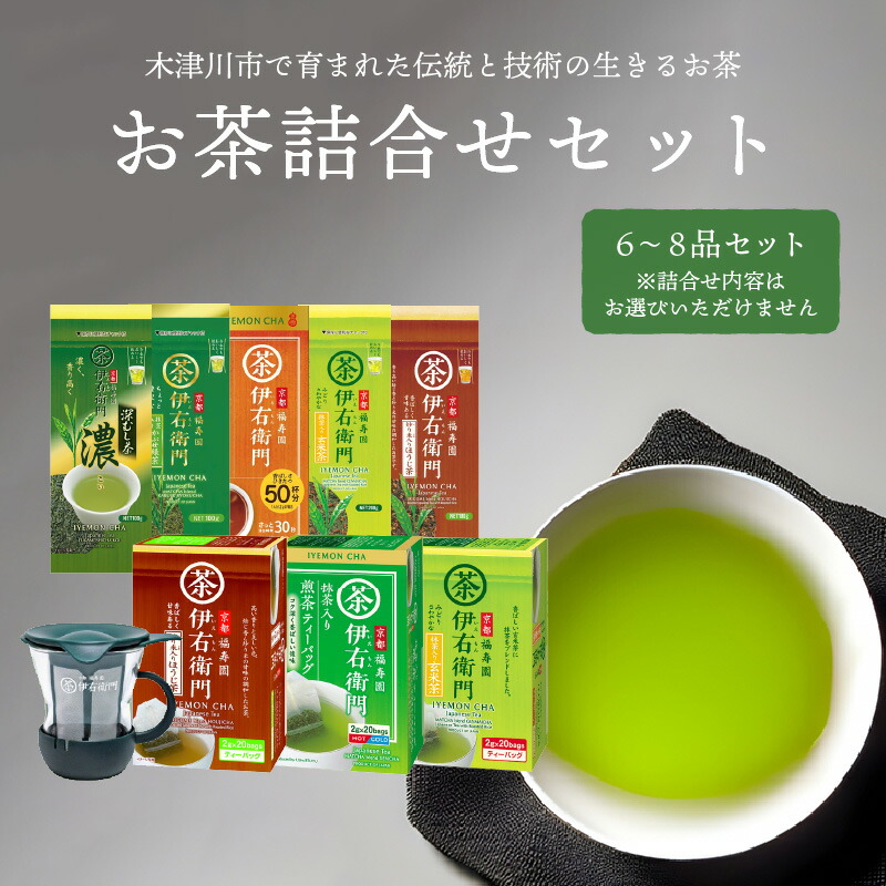 「伊右衛門」のふるさと木津川市より　お茶詰合せセット（6～8品）