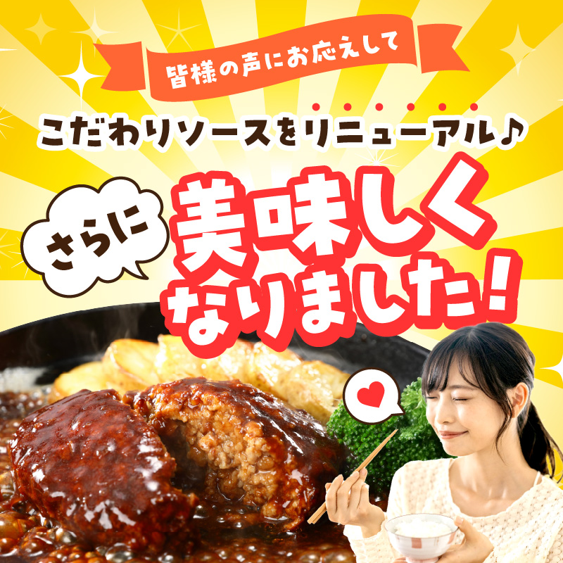 【A-848】鉄板焼ハンバーグ デミソース 10個