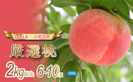 ＜25年発送先行予約＞  産地厳選日本一笛吹市の桃2kg以上（6玉～10玉） 106-007
