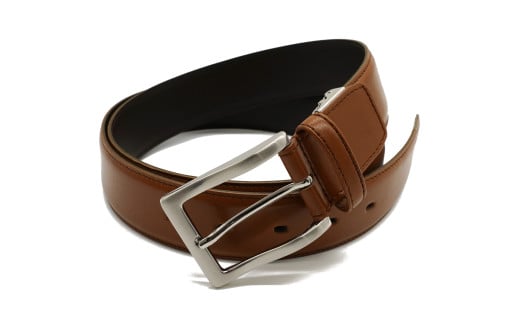 紳士用 牛革 レザー ベルト ブラック 幅 35mm メンズ ビジネス 通勤  就活 スーツ 学生 通学 フォーマル ブラック 結婚式 ゴルフ：ブラウン