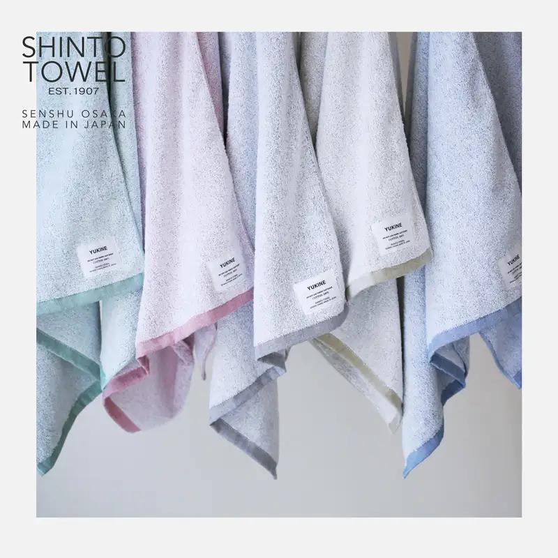 SHINTO TOWEL「ユキネ・バスタオル」hai（灰）2枚セット  オーガニックコットン100%