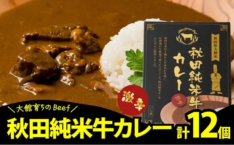 245P2907 秋田純米牛カレー12個入り【東日本物産 】