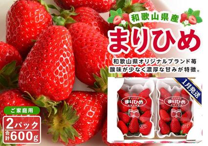 【ご家庭用（簡易包装）】和歌山県産まりひめ 1箱（2パック入り）【2026年1月お届け】［MG59］