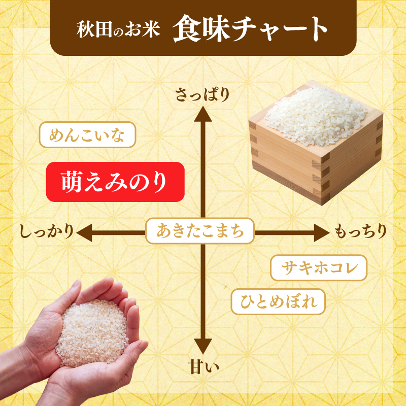 【新米先行予約】【6か月定期便】 萌えみのり 精米 5kg 【令和8年度産精米 白米 米 コメ お米 おこめ ブランド米 ご飯 ごはん 秋田 にかほ】