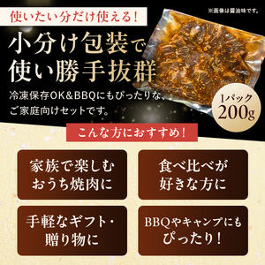 焼肉セット6種（味噌）【195014 】味付け 味噌 簡単 1.2kg BBQ バーベキュー 牛モモ 牛カルビ 牛ウデ 牛肩ロース 牛さがり 鶏もも 小分け 冷凍保存