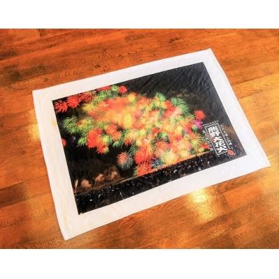 ふるさと納税 熊野市 熊野大花火 フリースブランケット　彩色千輪