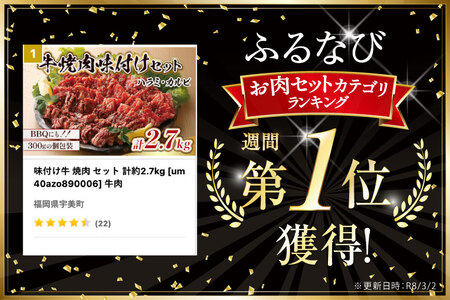 味付け牛 焼肉 セット 計約2.4kg 牛肉