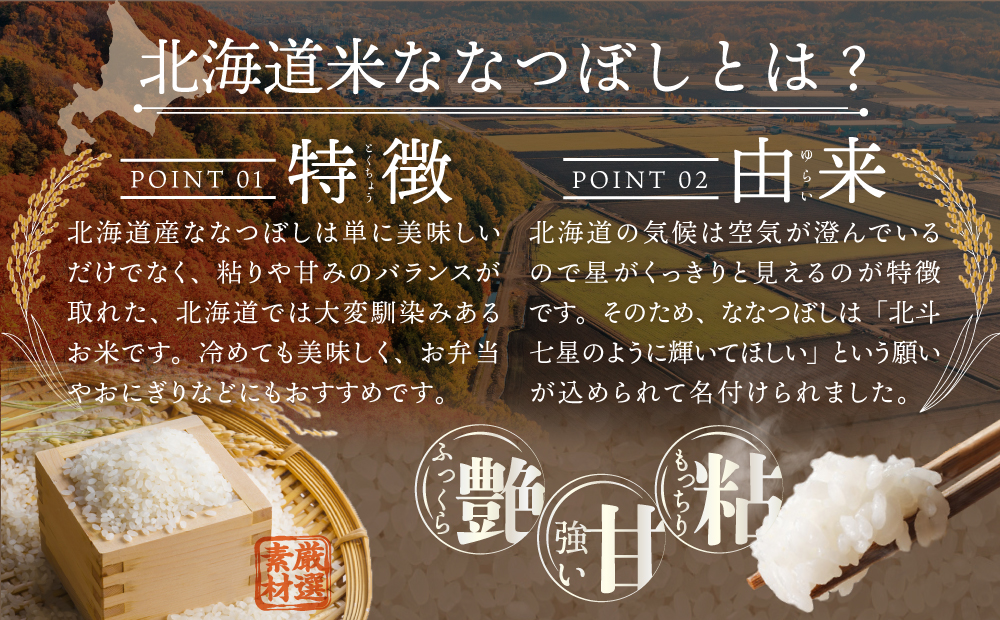 「令和7年産」北海道産ななつぼし3kg(3kg×1)【特Aランク】米・食味鑑定士監修＜1月より発送開始＞【16072】
