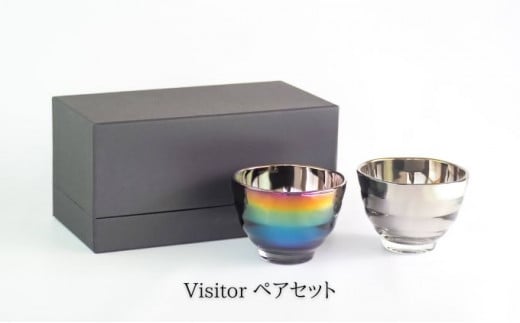 
[№5695-1282]【耐熱グラス】Jewelry・Glass／Visitorペアセット 【耐熱ガラス チタン】
