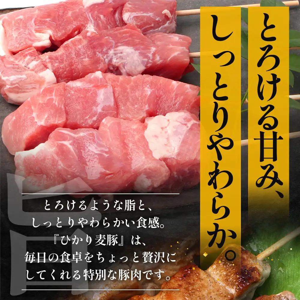 鹿児島県産 ひかり麦豚 串焼きとん 計32本 （4本×8パック）冷凍 HM-9 | 肉 お肉 にく 豚肉 焼豚 串焼 冷凍 BBQ おつまみ 加工品 真空冷凍 新鮮 小分け 産地直送 鹿児島県 南大隅
