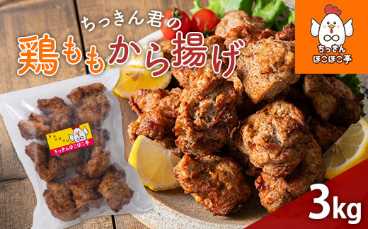 
【ちっきんほこほこ亭】ちっきん君の鶏ももから揚げ 3kg(300g×10) 国産鶏100％使用 しょうゆベース 柔らか ジューシー 唐揚げ 鶏 時短 調理不要 冷凍 小分け 山形県 高畠町 F20B-980
