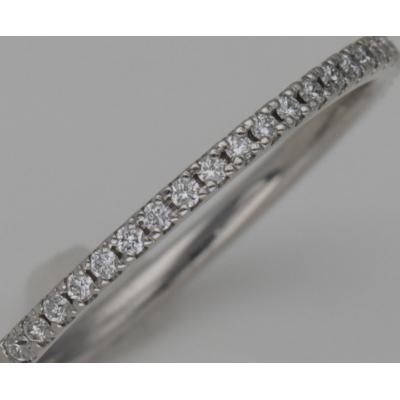 ふるさと納税 甲府市 PT999鍛造リング　ハーフエタニティダイヤ23石0.09ct　9000488941 |  | 02