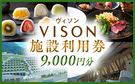 日本最大級の商業リゾート VISON 施設利用券 9,000円分