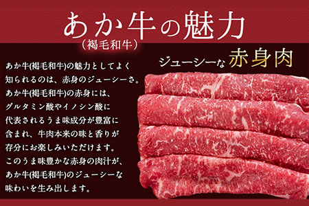 【ふるなびWEEK対象】あか牛 ローススライス 500g スライス