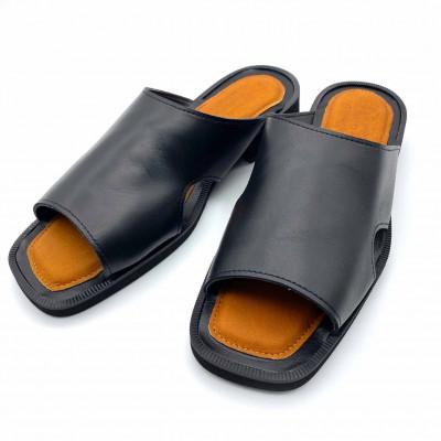 ふるさと納税 御所市 WRAP SANDALS/ラップサンダル　 ブラック×キャメル　25(25.0〜25.5cm) | 