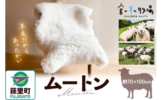 宮の羊の牧場ムートン 羊毛皮 天然素材 インテリア ふわふわ さらさら ベビーマット シート ラグ